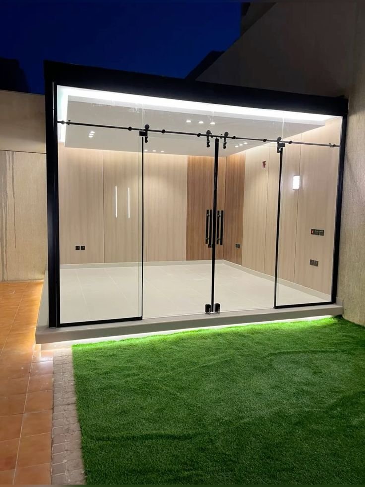 تصميم وتركيب برجولات وجلسات خارجية خشبية وحديد مع إضاءة في حدائق الرياض 0538297707